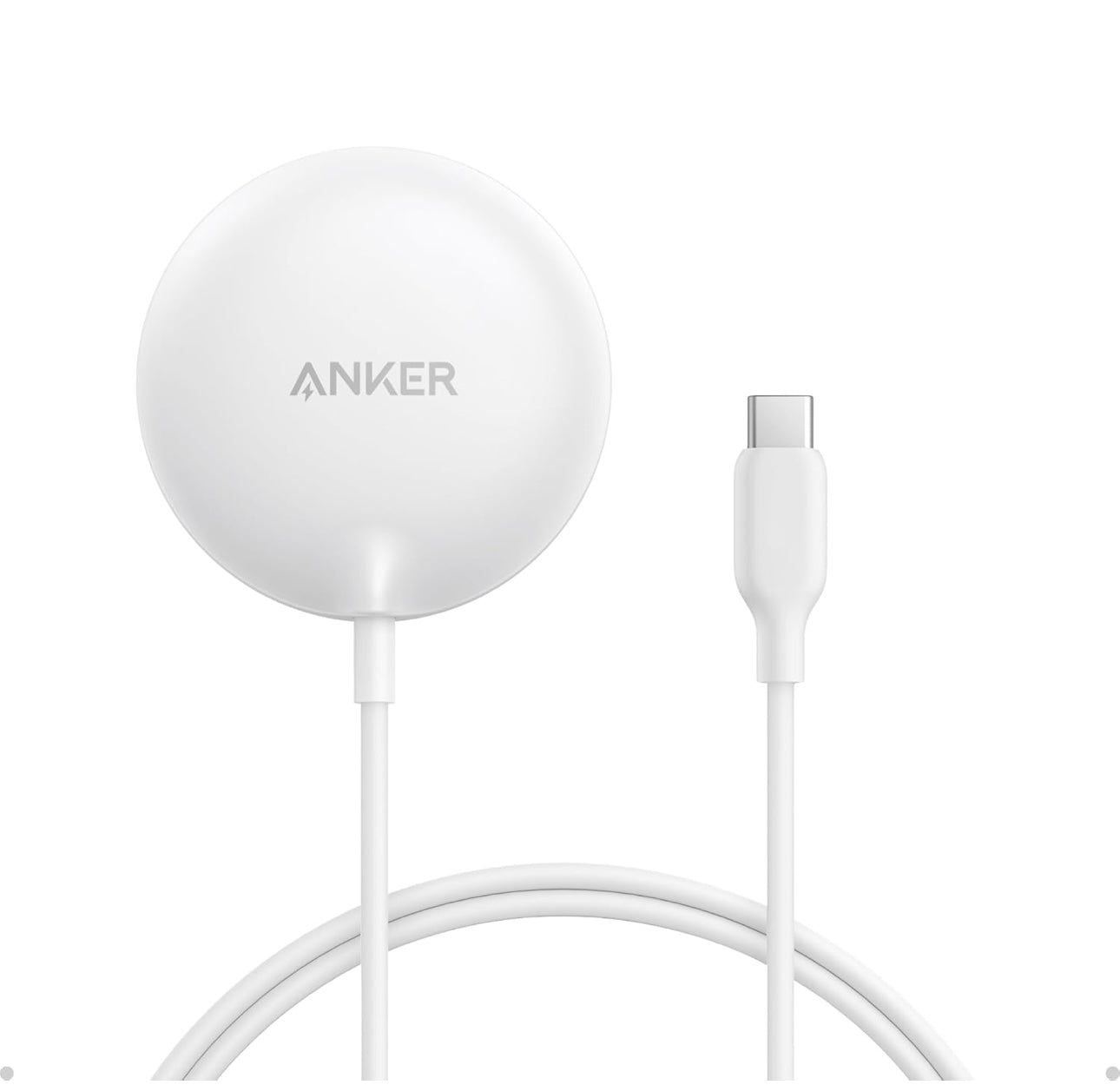 Anker Zolo Magnetic Wireless Charger Qi2 Certified 15W MagSafe Wireless Charging Pad- (White, 1 Pack)