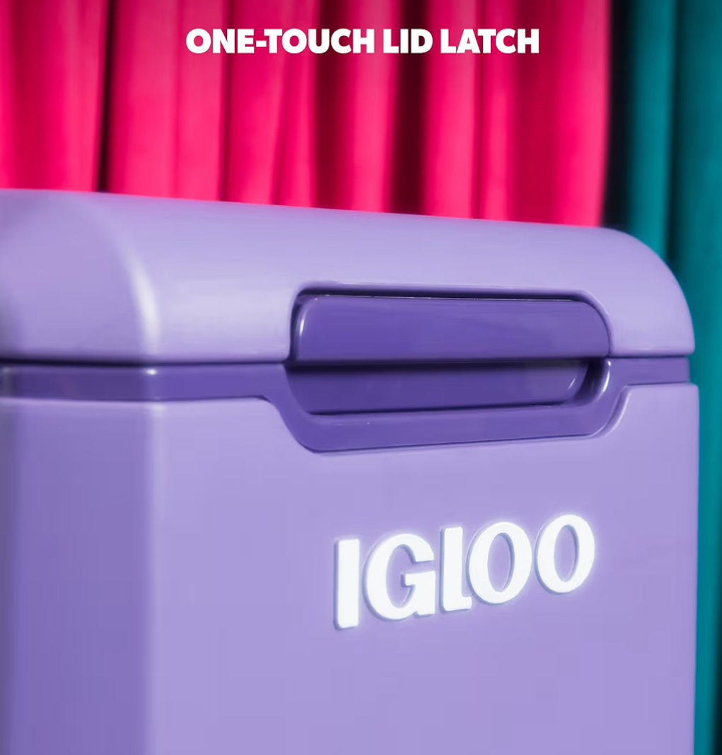 Igloo Tag Along 360 Spinner Cooler | 20 Quart Rolling Ice Chest - (D Grape)