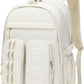 College Bookbag Laptop Backpacks 15.6 Inch Kids Elementary School Bag for Teens Girls Boys Water Resistant Sport Travel Back Pack Women Men Work Business Computer Rucksack Off White