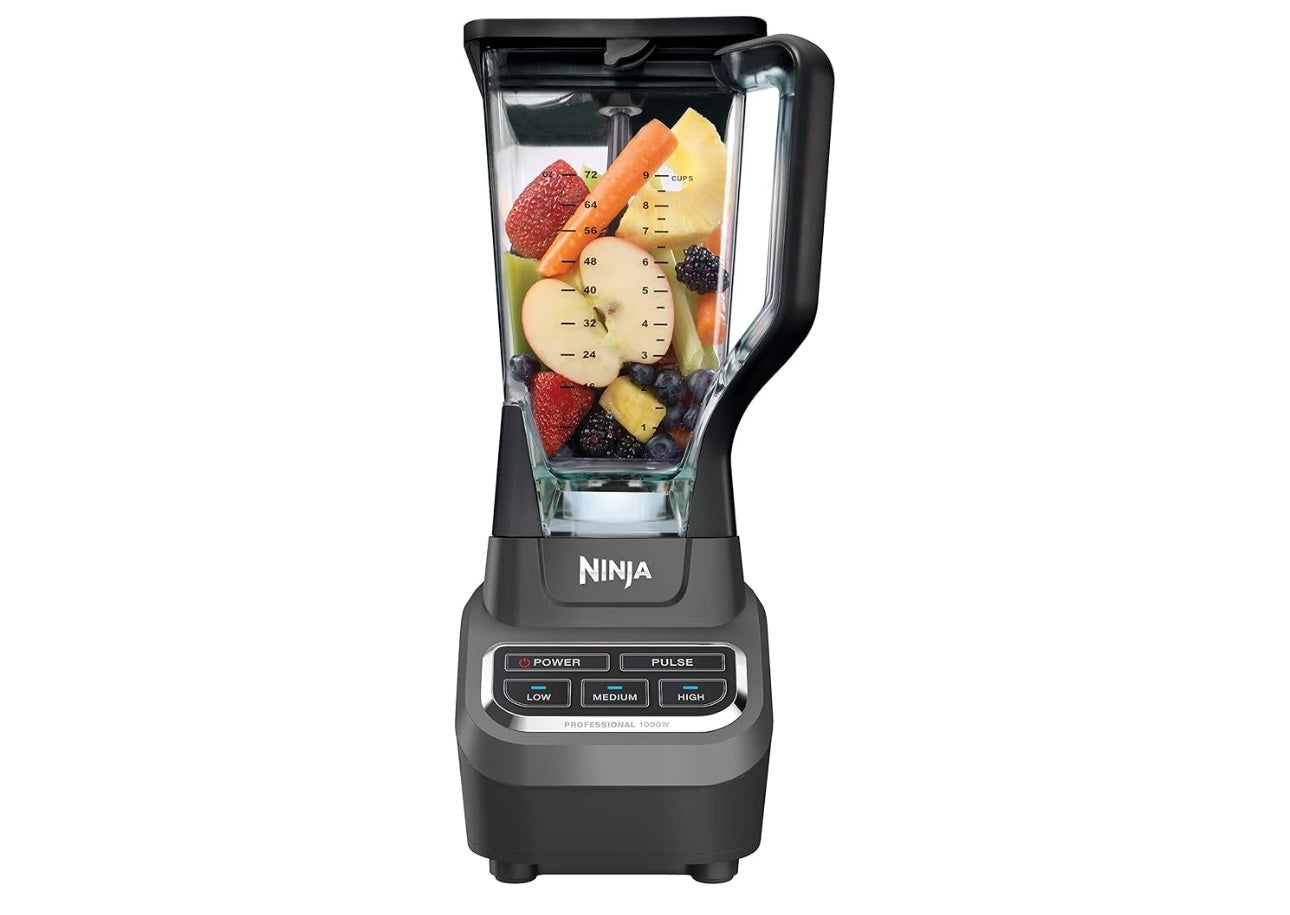 Ninja Professional Blender 1000W, Total Crushing Technology for Smoothies, Ice Crushing & Frozen Fruit, Full-Size Countertop Blender, 72-oz. Pitcher -Black & Grey - BL610