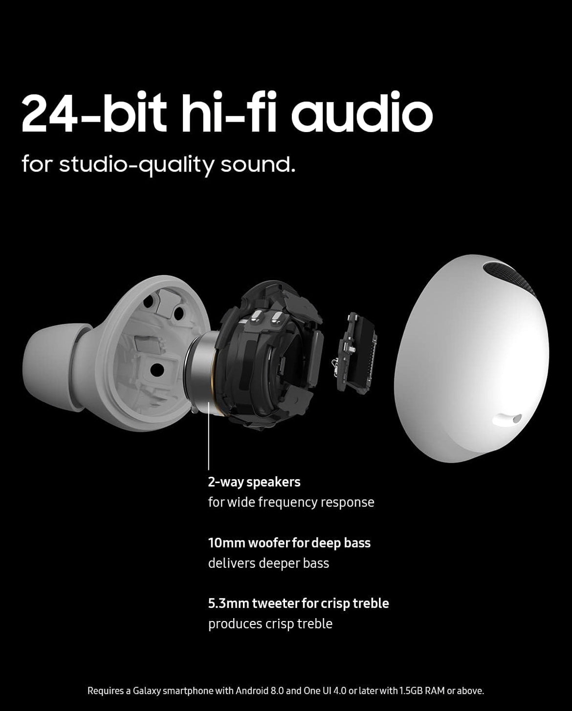 SAMSUNG Galaxy Buds 2 Pro Ware Draadlose Bluetooth-oordopjes, Geraasdemping, Hi-Fi Klank IPX7 Waterbestand Wit
