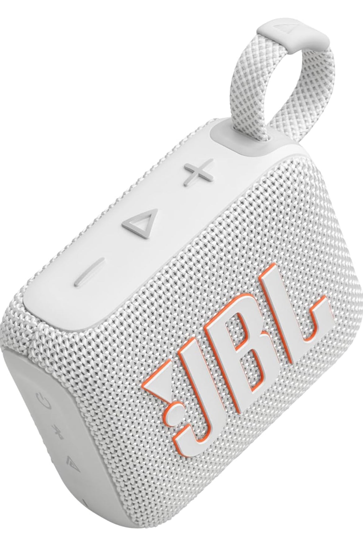 JBL Go 4 - Ultra-Portable, Waterproof and Dustproof Bluetooth Speaker, Big Pro Sound with Punchy bass, 7-Hour Built-in Battery, Made in Part with Recycled Materials (White)