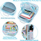 Clear Backpack for Girls Women Transparent Kids Elementary College School Bag Travel Laptop Backpacks Large Bookbags (Blue)