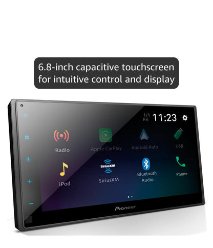 Pioneer DMH-1770NEX 6.8" Capacitive Touchscreen Double Din Car Stereo
Digital Multimedia Receiver, Wired CarPlay & Android Auto, Bluetooth, Backup Cam, FLAC, AM/FM, Front/Rear/Sub RCA Preouts