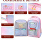 Girls Backpack 15.6 Inch Laptop School Bag Cute Kids Kindergarten Elementary Backpacks Middle Schoolbag Large Bookbags for Women Teens Students Anti Theft Travel Daypack (Pink)