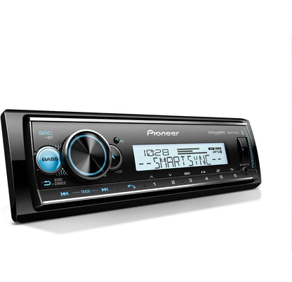 Pioneer MVH-MS512BS Enkel-Din Bluetooth Mariene Stereo met Amazon Alexa en Korrosiebestande Ontwerp
