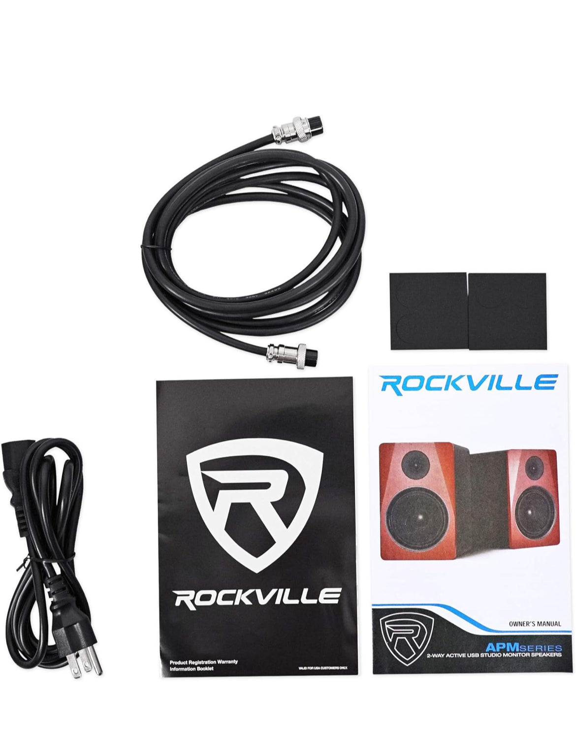 Rockville 5.25" 2-Way 250W Active/Powered USB Studio Monitor Speakers Pair (APM5C)