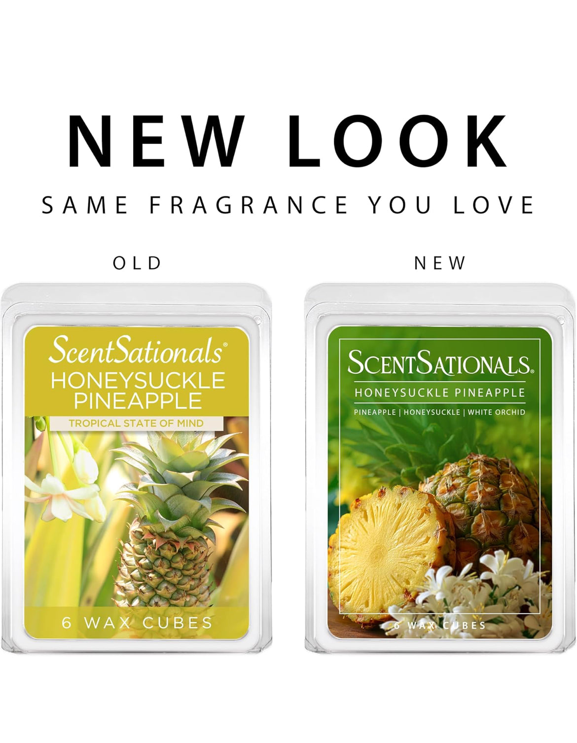 Scentsationals Wax Melts, Wax Cubes Strong Scent - Honeysuckle Pineapple - Long Lasting Scented Melts for Warmer - 10oz (PACK OF 4)