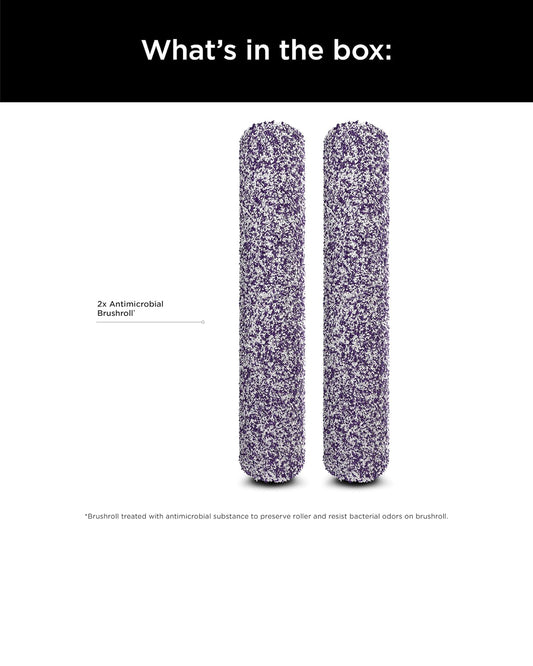 Shark HydroVac 2-Pack Antimicrobial Brushroll for All Sealed Hard Floors and Area Rugs - Purple