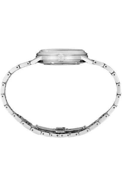 SEIKO Outomatiese Horlosie vir Mans - Presage Versameling - Lewendige Blou Wysplaat met Datumkalender, Vlekvrye Staal - Waterbestand 50M