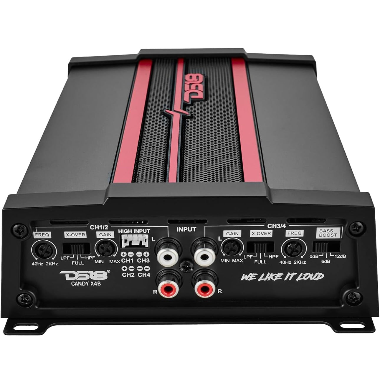 DS18 CANDY-X4B Car Amplifier 4-Channel Class D, 1600W Peak Power  Compact Size - New