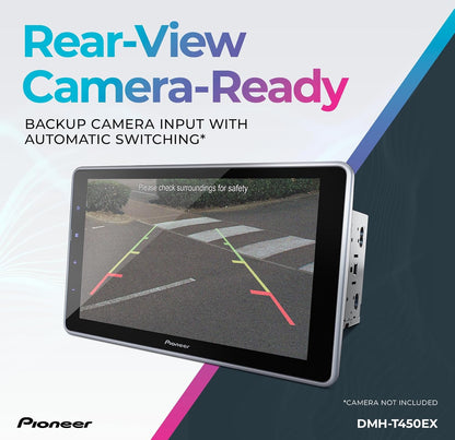 Pioneer DMH-T450EX 9" Capacitive Touchscreen Floating Display Car Stereo
Digital Multimedia Receiver, Alexa, Bluetooth, Backup Camera, FLAC, Short Chassis, USB, AM/FM Radio, 13-Band EQ, RCA Preouts