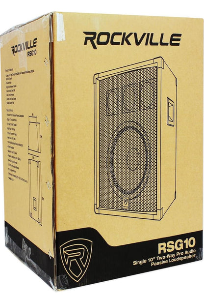 Rockville 10” 400 Watt 8-Ohm 2-rigting Passiewe DJ/Pro PA Luidspreker, 10 duim (RSG10)