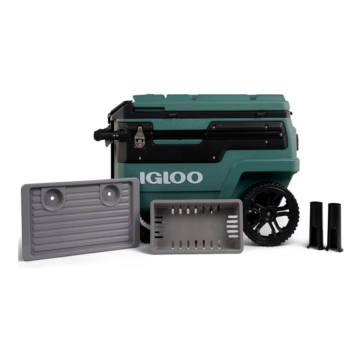 Heavy Duty Insulated Cooler Trailmate Journey 70qt Wheeled Cooler  - Insulated Hard Shell Ice Chest (Green)