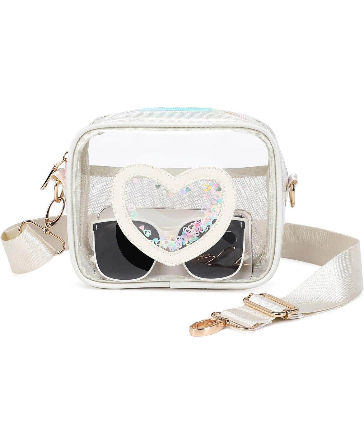 Clear Crossbody Bag for Women Girls Kids Purse Toddlers Shoulder Messenger Handbags Transparent Bags Wallet Pouch