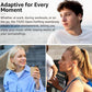 Open Ear Clip Earbuds, Lightweight Comfort 40H Play BT w/ Smart Digital Display - Khaki