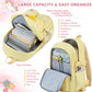 Backpack for girls Laptop Backpacks 15.6 Inch College Cute Bookbag Anti Theft Primary Elementary School Bag Casual Daypack for Teens Girls Women Students （Yellow
