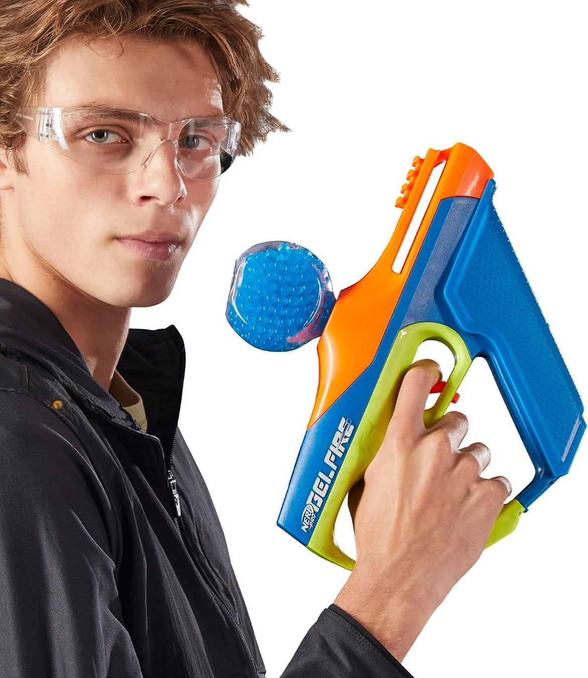 Nerf Pro Gelfire Nightfall Uproar Full Auto Blaster, 150 FPS, 10,000 Rounds, Glow in The Dark Blaster, Eyewear, Age 14+