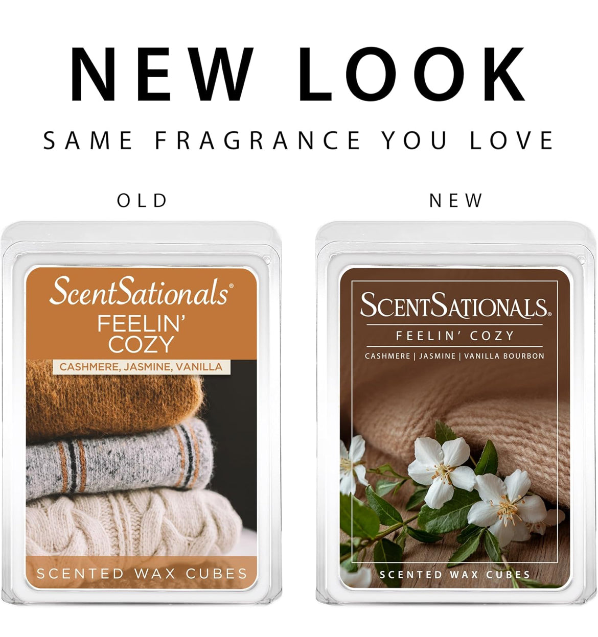 Scentsationals Wax Melts Strong Scent - Feelin' Cozy - Long Lasting Scented Melts for Warmers, 10oz (Pack of 4)