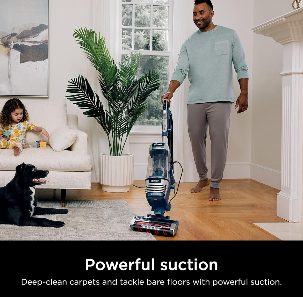 Shark Upright Vacuum, Stratos with DuoClean PowerFins, HairPro, Powered Lift-Away - NEW