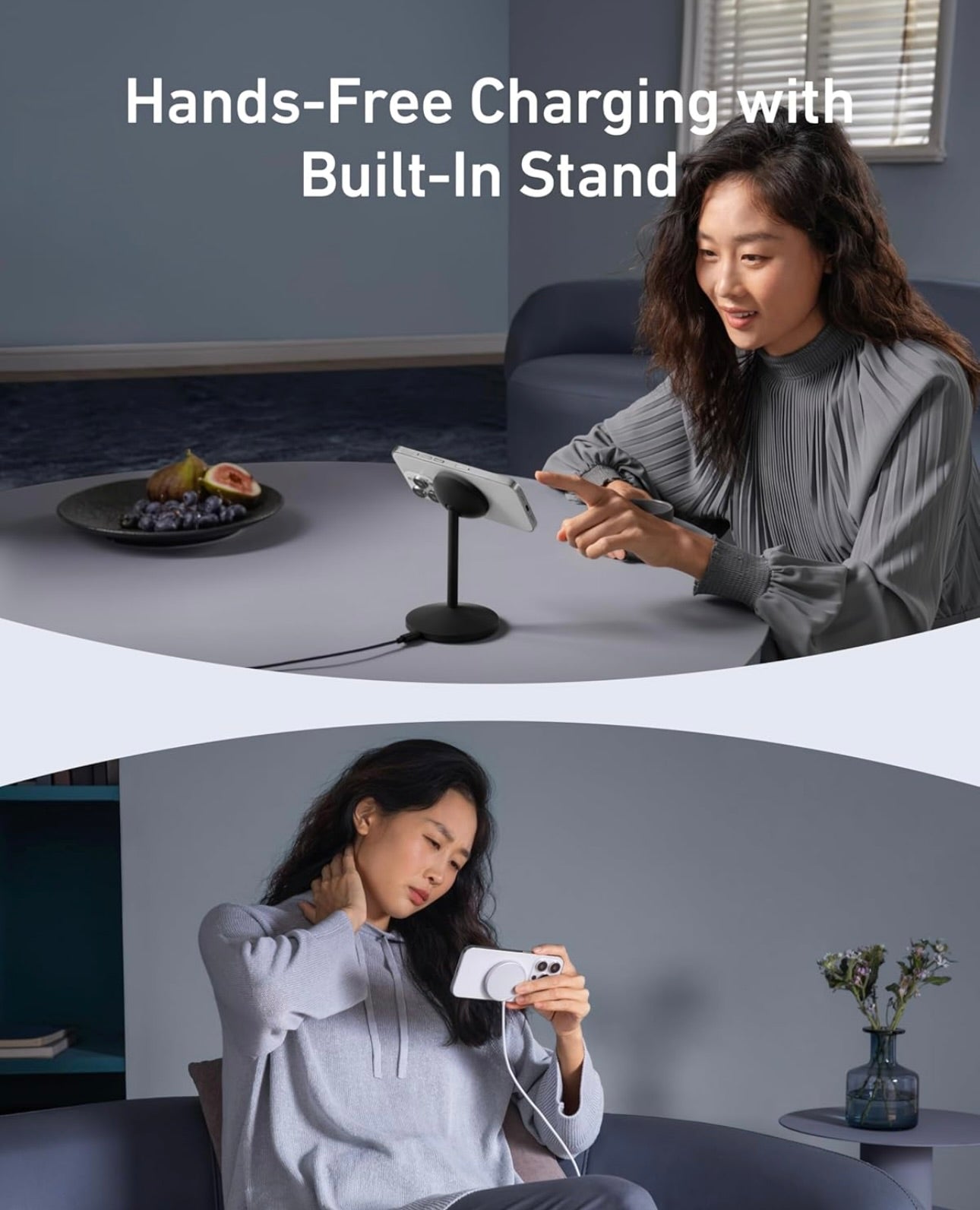 Anker MagGo iPhone 16 MagSafe-Compatible Wireless Charger Stand (No AC Adapter)