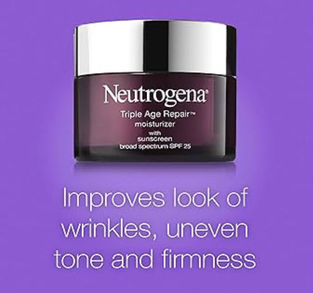 Neutrogena Triple Age Repair Gesigbevogtiger met Hexinol Vitamien C (SPF 25) Verminder sigbaar Rimpels & Maak Vel Stewiger (1.7 oz)