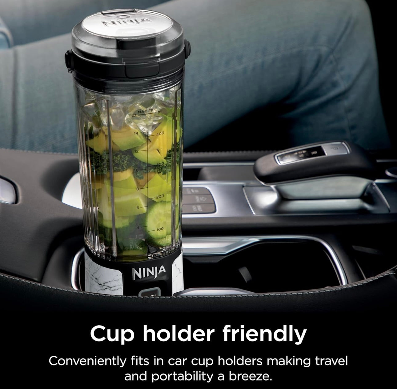 Ninja Blast Portable Blender, Cordless, 18oz. Vessel, Personal Blender BPA Free, Leakproof Lid & Sip Spout, USB-C Rechargeable, Dishwasher Safe Parts - Marble White BC152MW