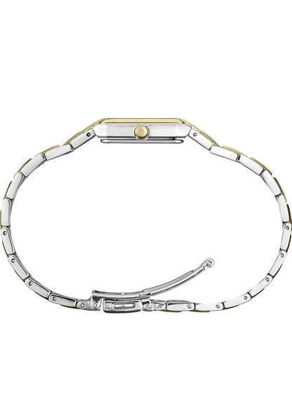 SEIKO Juweel-geïnspireerde Vlekvrye Staal Horlosies met Opvoubare Armband en Krapbestande Hardlex Kristal, 30m Waterbestand - Swart