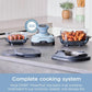 Ninja Crispi 4-in-1 Portable Glass Air Fryer Cooking System, 4QT & 6Cup Glass Containers with Storage Lids- Periwinkle, FN101PL