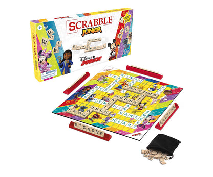 Hasbro Gaming Scrabble Junior: Disney Junior Edition Board Game for Kids - Double -Sided Game Board - Matching Word Game
