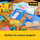 Back to School and Office Supplies -Post-it and Scotch Essentials Pack Includes Post-it Super Sticky Notes, Flags, Scotch Magic and Super Hold Tape, and Multi-Purpose Scissors