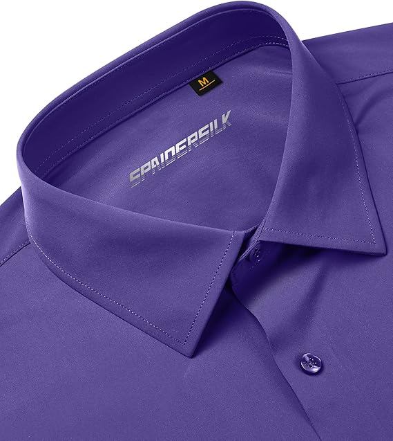 Mans Langmou Slim Fit, Spiervas, Kreukelvry, Knoop-af Rekbaar