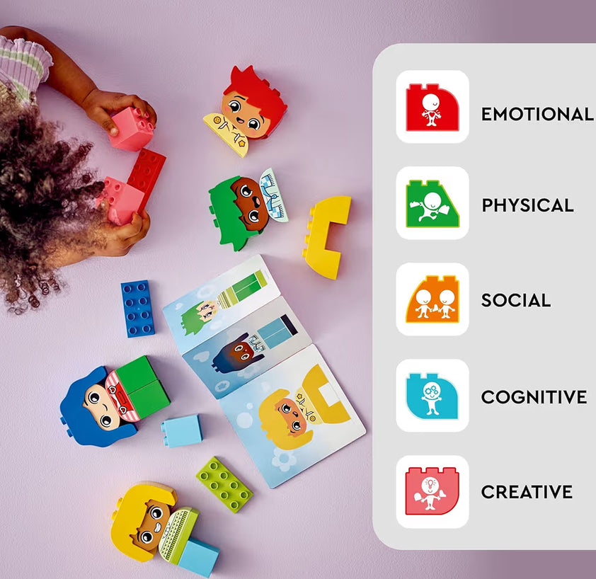 LEGO DUPLO My First Big Feelings & Emotions Interactive Toy, Colored Building Bricks and 4 Characters