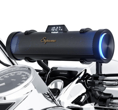 Motorcycle Speakers Bluetooth 6-Speaker Radio Audio System
Waterproof Aluminum Sound Bar, Built-in Amplifier, LED light, Remote Control, FM Radio/USB/AUX, Perfect for Harley ATV