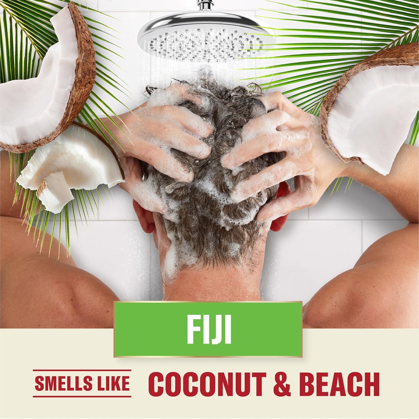 Old Spice Men's 2-in-1 Shampoo and Conditioner - Fiji, Coconut & Tropical Wood Scent (Twin Pack)