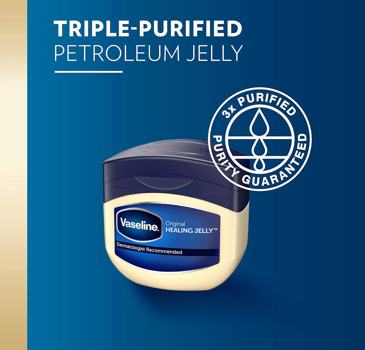 Vaseline Petroleum Jelly Original Provides Dry Skin Relief And Protects Minor Cuts Dermatologist Recommended And Locks In Moisture, 13 Ounce (Pack of 3)