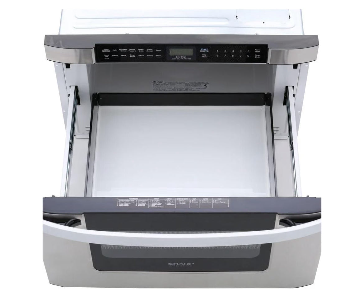 Sharp KB6524PSY 24 in. 1.2 cu. ft. Built-In Microwave Drawer Oven
1.2 Cubic Feet, 950 Watt, Angled Touch Control Panel