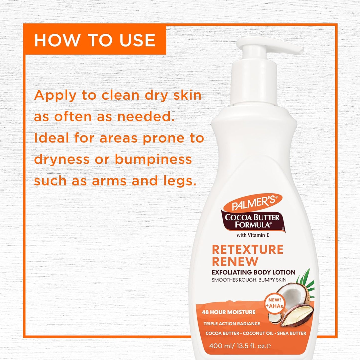 Palmer's Cocoa Butter Formula Retexture & Renew Exfoliating Body Lotion for Rough & Bumpy Skin - (13.5 oz)