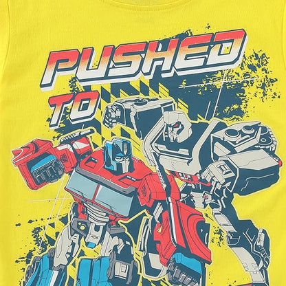 Transformers Boys Short Sleeve T-Shirt and Mesh Short Set for Big Kids