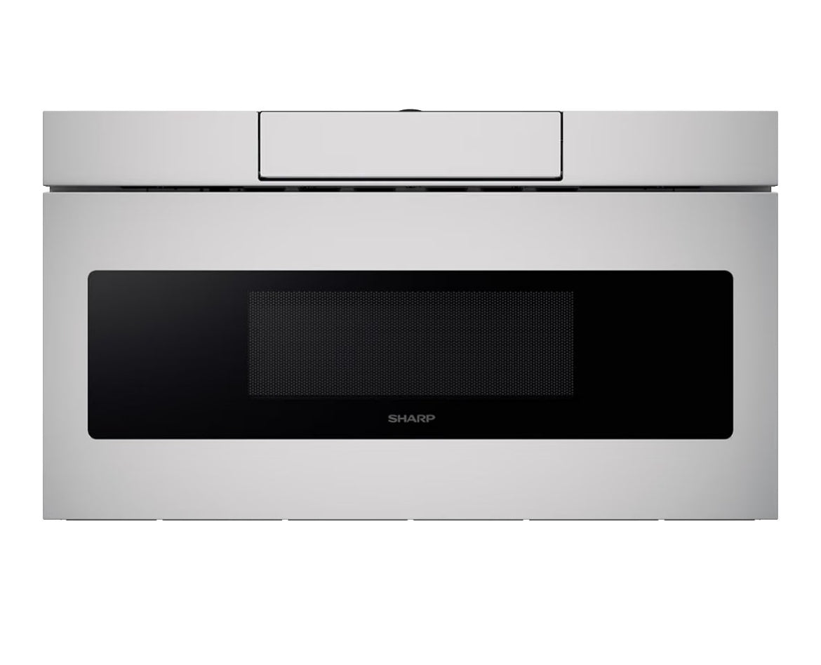 SHARP SMD3070ASY Microwave Drawer Oven, 30-inch, 1.2 Cubic Feet, 950 Watt, Concealed Angled Touch Control Panel with Digital LCD Display, Stainless Steel
