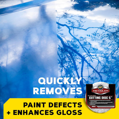 Meguiar's DA 5” Mikrovesel Sny Skyfblokkies Versoenbaar met 'n DA Polisher vir Motor Detailering - 2 Pak