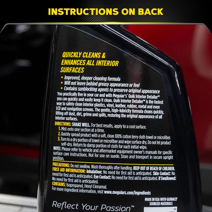 Meguiar's Quik Interior Detailer Cleaner - 24 Oz Spuitbottel