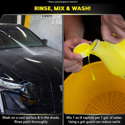 Meguiar's Ultimate Wash and Wax Shine, en Beskerm met 'n Verbeterde pH Neutrale Karverfskoonmaker - 1 Gallon