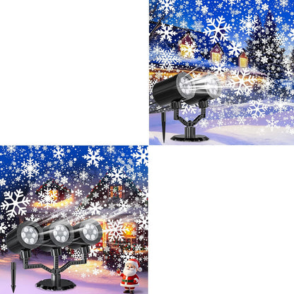 Christmas Outdoor Projector Lights, Dynamic IP65 Waterproof Snowflake Projector Decorations