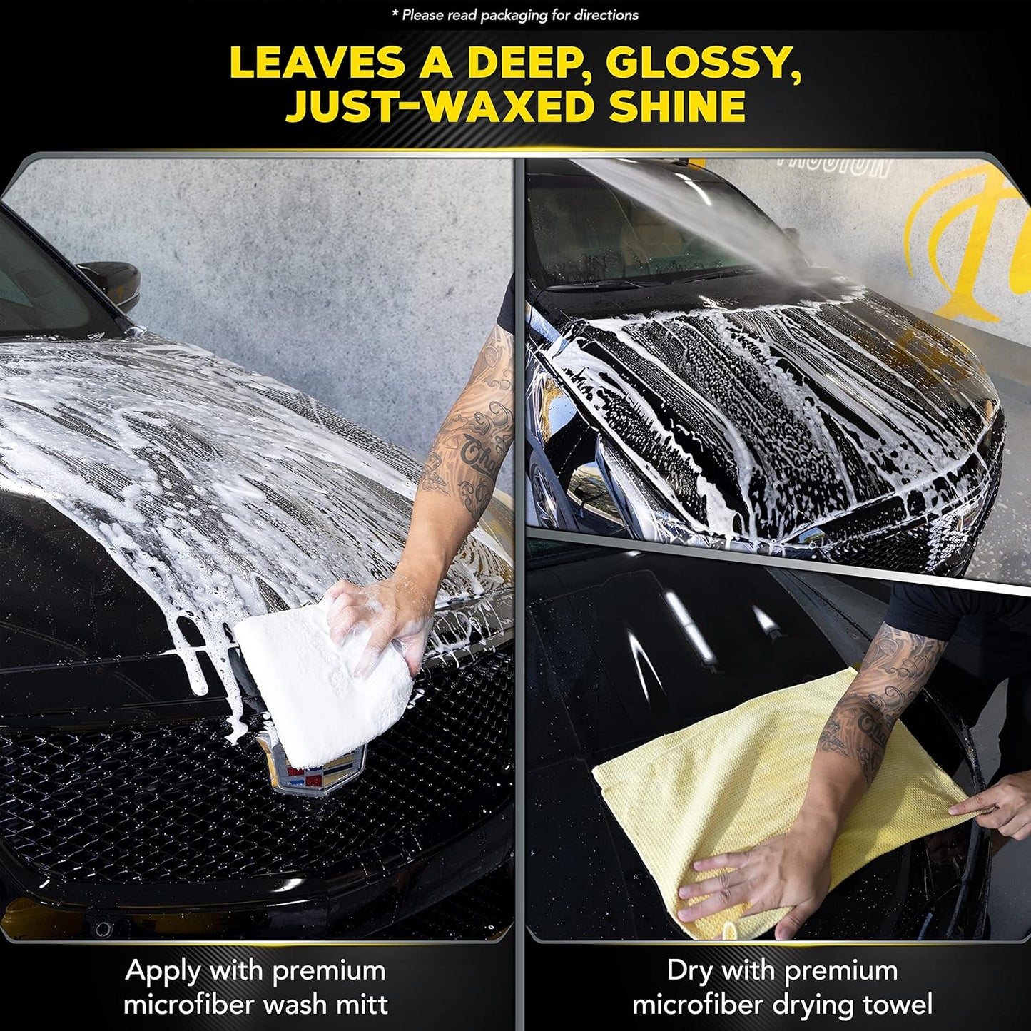 Meguiar's Ultimate Wash and Wax Shine, en Beskerm met 'n Verbeterde pH Neutrale Karverfskoonmaker - 1 Gallon
