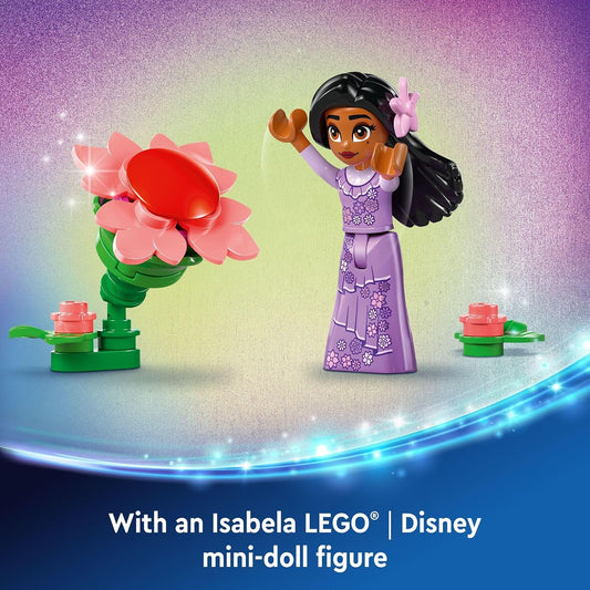 LEGO Disney Encanto Isabela’s Flowerpot, Buildable Orchid Flower Toy for Kids w/ Disney Encanto Mini-Doll, Toy for Play and Display
