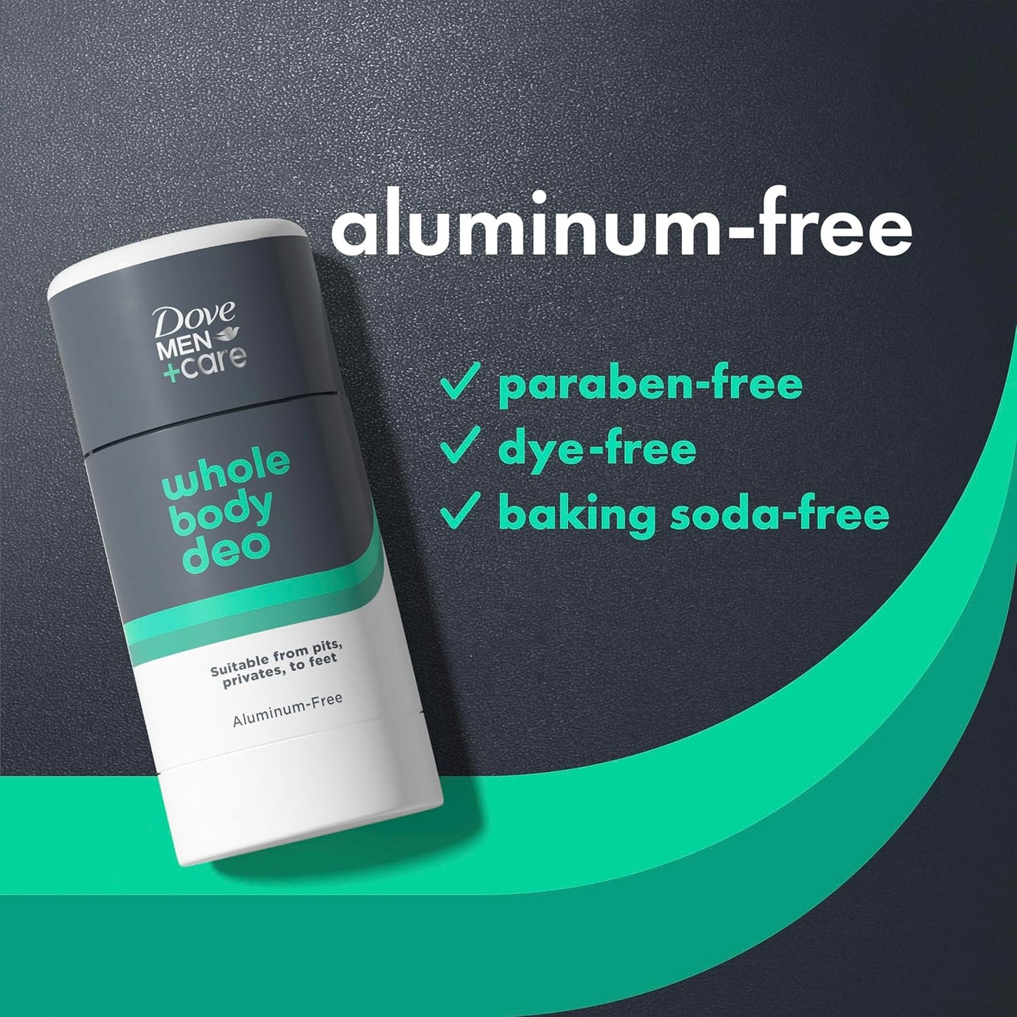 DOVE MEN Whole Body Deo Aluminum-Free Deodorant Stick Aloe + Bamboo (2.6 oz - 2PK)