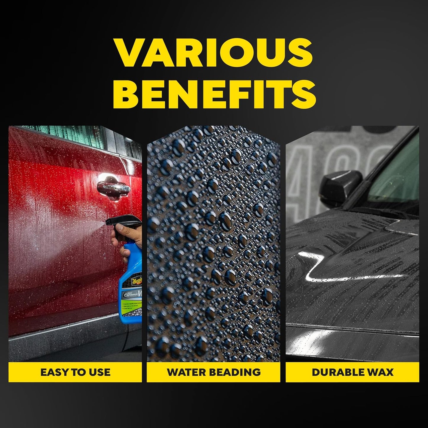 Meguiar's Hybrid Ceramic Spray Wax vir Motordetails met Uitstekende Beskermende Krag van Gevorderde SiO2 Hibridiese Versperring - (768 ml)