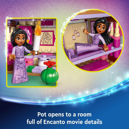 LEGO Disney Encanto Isabela’s Flowerpot, Buildable Orchid Flower Toy for Kids w/ Disney Encanto Mini-Doll, Toy for Play and Display