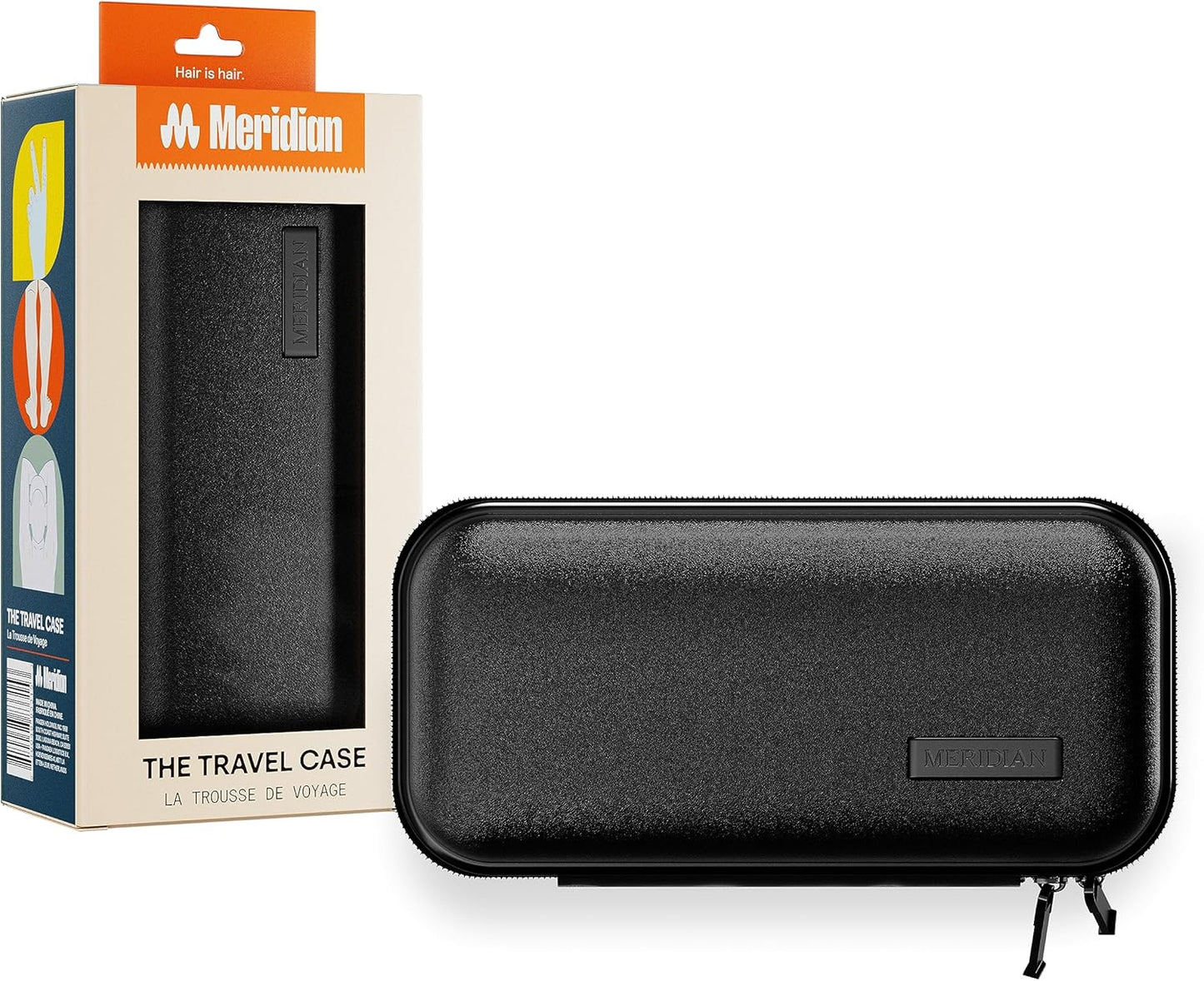 MERIDIAN Hard Case Groin Trimmer for Men and Women – Hard Travel Storage Case Trimmers and Accessories – Onyx Black